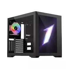Компьютерный корпус 1STPLAYER STEAMPUNK SP7 EMOTION VIEW Black без Б/П