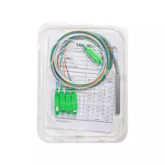 Сплиттер оптоволоконный PLC А-Оптик 1х4 SC/APC 1,5m SM