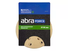 Шлифлист 150мм круг P80 бумага, 5 шт., самосцепл. (15 отв.) Abraforce