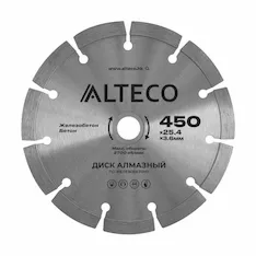 Диск алмазный по железобетону ALTECO 450x25.4x3.6 66492