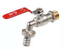 Кран водоразборный 1/2" нар. настенный со штуцером, AV Engineering