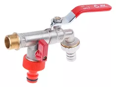 Кран водоразборный 1/2" нар. настенный со штуцером, AV Engineering