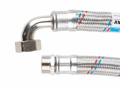Подводка гибкая для станций водоснабжения, SUS, гайка 1" - штуцер 1" 100см AV Engineering