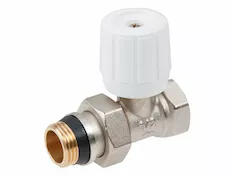 Кран вентильный прямой 1/2" вн.-нар. для радиатора с ручкой, AV Engineering