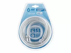 Шланг душевой, PVC, 1/2" г-г 200 см, хром, AV Engineering