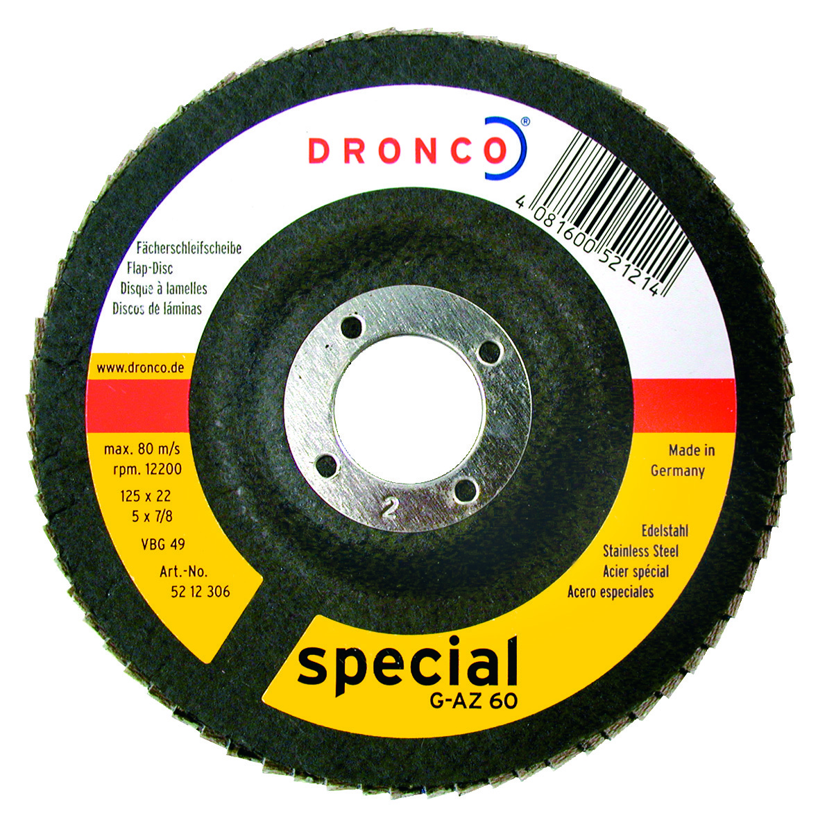 Лепестковый диск Dronco G-AZ K60 5212306