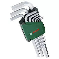 Набор шестигранников, Bosch 9 предметов, с шаровидным наконечником 1600A02BX9