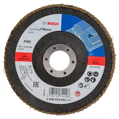 Круг лепестковый торцевой Bosch 125х22.2мм K80 2608603658