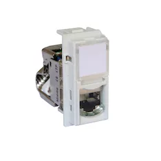 Розетка компьютерная Bticino KW4279C6S Living Now RJ45 cat6 STP 1 модуль белая