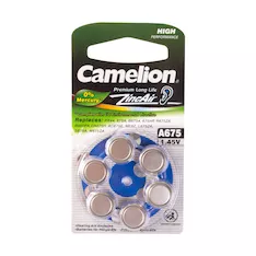Батарейка CAMELION Zinc Air A675-BP6(0%Hg)