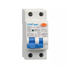 Дифференциальный автомат CHINT NB1L 1P+N C40 30mA тип AC 10kA 36mm 203111