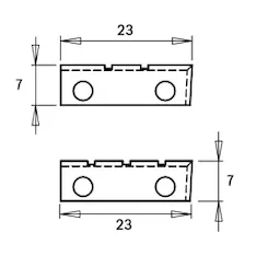 Нож твердосплавный CMT 23x7x1,5 F1730