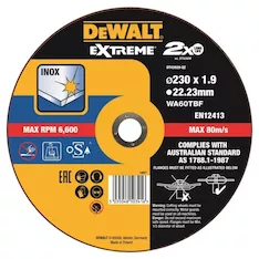 Диск отрезной по стали DeWALT "EXTREME" WA60TBF 230х1.9х22.23мм DT43939