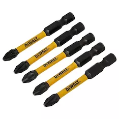 Набор бит DeWALT "EXTREME" PZ2 57мм 5шт. DT7391T-QZ