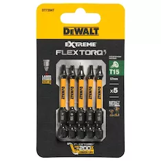 Биты ударные DEWALT "EXTREME" IMPACT TORSION Т15 57мм 5шт. DT7394T-QZ