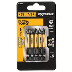 Биты ударные DEWALT "EXTREME" IMPACT TORSION PH1 57мм 5шт. DT7997T-QZ