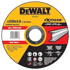 Диск отрезной по металлу DeWALT "EXTREME" 230х22.2х3мм DX7987-AE