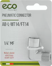 Соединение нар. резьба 1/4" х внутр. резьба 1/4" L-образное (латунь) ECO