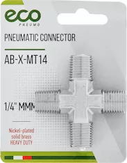 Соединение нар. резьба 1/4" Х-образное (латунь) ECO