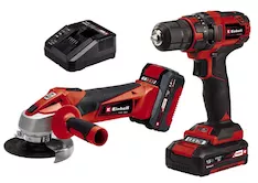 Комплект инструментов шуруповерт + угловая шлифмашина Einhell TC-TK 18 Li Kit 4257238