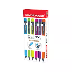 Карандаш механический ErichKrause® Delta 0.5мм, НВ (упак./12 шт.)