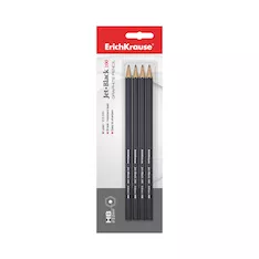 Блистер чернографитных шестигранных карандашей ErichKrause® Jet Black 25710