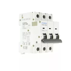 Автоматический выключатель HGD63-M 3PMDS0000C 00010 3 полюса, 10А, ток к.з. 6kA, хар-ка D (STANDARD)