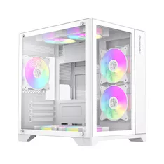 Компьютерный корпус Gamemax Infinity Mini 7 ARGB Fans + Controller White без Б/П