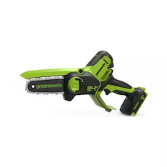 Цепная мини пила аккумуляторная Greenworks G24MCS10