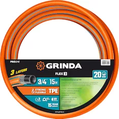 Шланг поливочный GRINDA FLEX 3 PROLine 429008-3/4-15