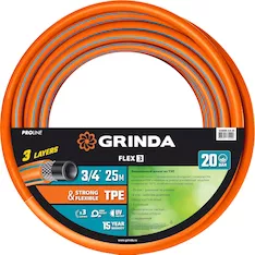 Шланг поливочный GRINDA FLEX 3 PROLine 429008-3/4-25