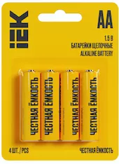 Батарейка щелочная IEK Alkaline LR06/AA (4 шт)
