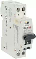 Автоматический выключатель дифференциального тока IEK B06S 1P+NP C32 30мА AR-B06S-1N-C32A030