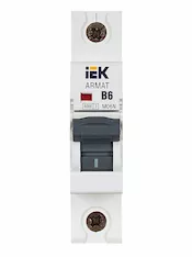 Автоматический выключатель IEK M06N 1P B 6А AR-M06N-1-B006
