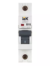Автоматический выключатель IEK M06N 1P B 16А AR-M06N-1-B016