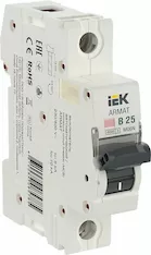 Автоматический выключатель IEK M06N 1P B 25А AR-M06N-1-B025