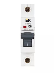 Автоматический выключатель IEK M06N 1P C 6А AR-M06N-1-C006