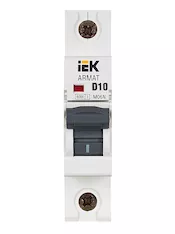 Автоматический выключатель IEK M06N 1P D 10А AR-M06N-1-D010