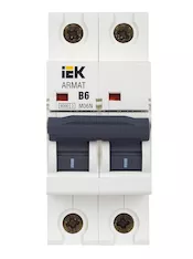 Автоматический выключатель IEK M06N 2P B 6А AR-M06N-2-B006