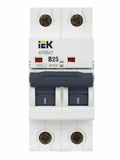 Автоматический выключатель IEK M06N 2P B 25А AR-M06N-2-B025