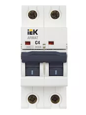 Автоматический выключатель IEK M06N 2P C 4А AR-M06N-2-C004