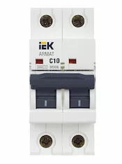 Автоматический выключатель IEK M06N 2P C 10А AR-M06N-2-C010