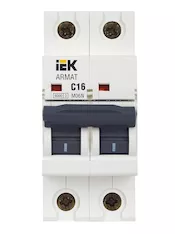 Автоматический выключатель IEK M06N 2P C 16А AR-M06N-2-C016
