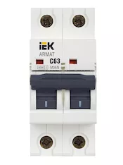 Автоматический выключатель IEK M06N 2P C 63А AR-M06N-2-C063