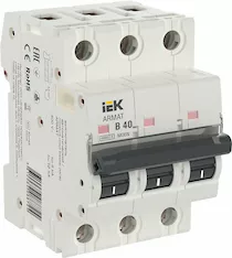 Автоматический выключатель IEK M06N 3P B 40А AR-M06N-3-B040
