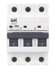 Автоматический выключатель IEK M06N 3P C 25А AR-M06N-3-C025