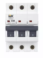 Автоматический выключатель IEK M06N 3P C 50А AR-M06N-3-C050