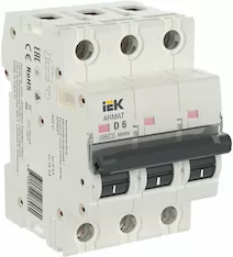 Автоматический выключатель IEK M06N 3P D 6А