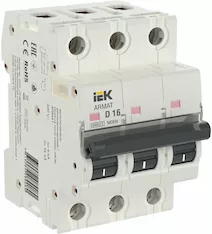 Автоматический выключатель IEK M06N 3P D 16А