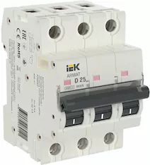 Автоматический выключатель IEK M06N 3P D 25А